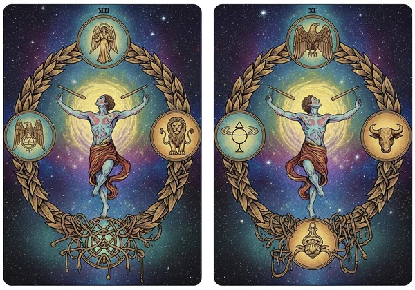 Detailed tarot card representing deep meaning and self-discovery.